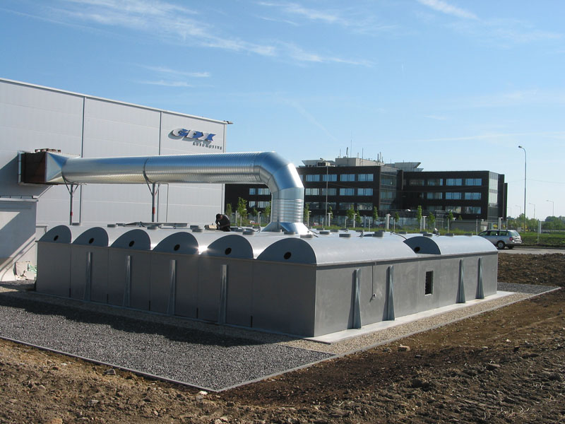 Biofiltr se skrápěcím systémem, GDX Automotive, Ostrava