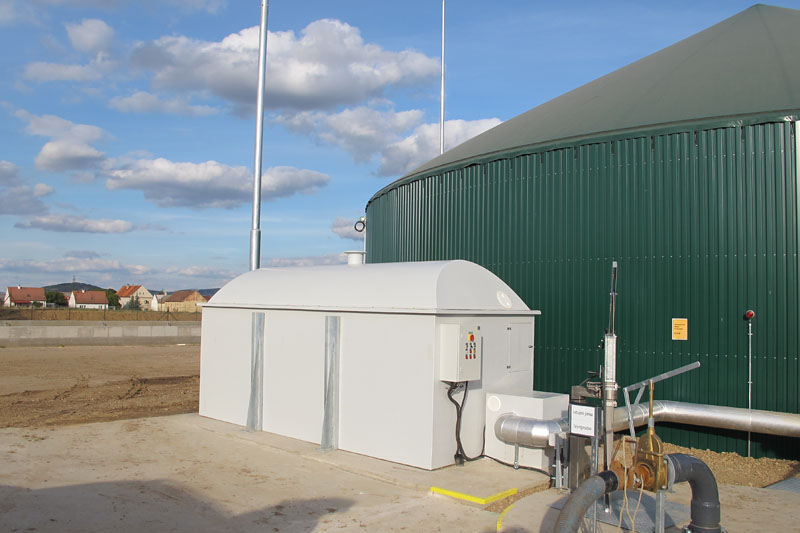 Biofiltr se skrápěním, bioplynová stanice Výškov